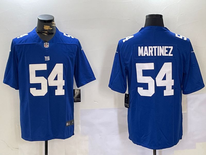 Men New York Giants #54 Martinez Blue 2024 Nike Vapor Limited NFL Jersey style 3->new york giants->NFL Jersey